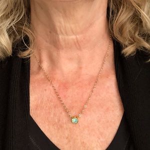 Gold necklace with Swarovski crystal